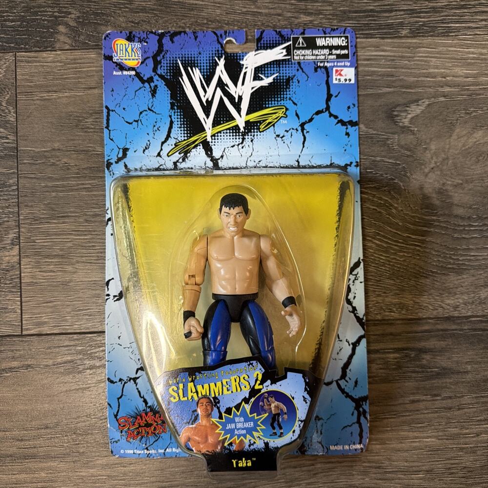 Vintage 1998 WWF Slammers 2 Taka Michinoku Jakks Pacific Wrestling Figure NIP